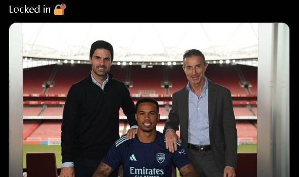 锁住7500万欧后防核心！阿森纳社媒晒加布里埃尔续约照：锁住